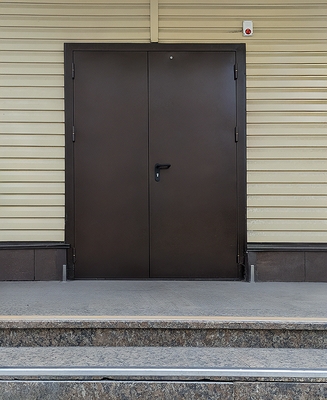 Коричневая глухая дверь