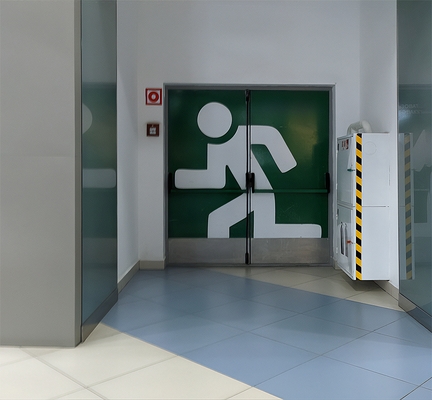 На аварийном выходе из ТРК