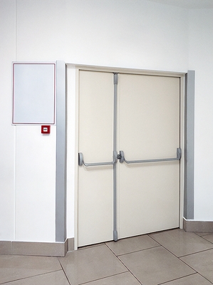 Полуторная дверь с ручками push-bar