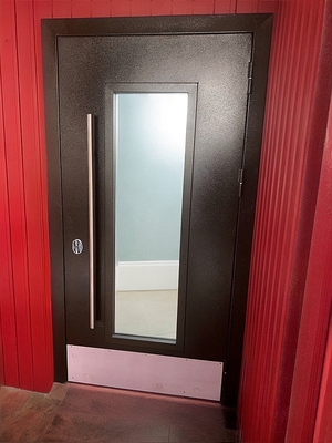 Дверь со стеклом и отбойником Дверь со стеклом и отбойником