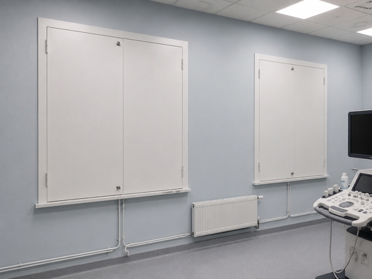 Ставни белые двустворчатые