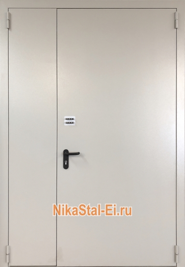 Полуторная глухая противопожарная дверь ei-60 с кодовым замком