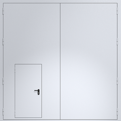 Промышленные противопожарные ворота из сэндвич-панелей 4500х4500 мм Промышленные противопожарные ворота из сэндвич-панелей 4500х4500 мм